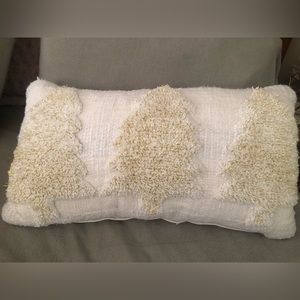 New Farmhouse Pottery Barn Glitter Tree Accent Pillow